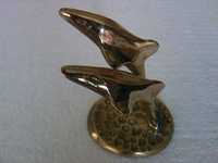 Delfini vintage din alama, bronz Anglia