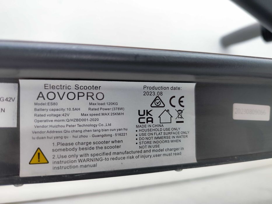 Електрически скутер AOVO M365 Pro ES80, 350W, Двойна спирачка, 35K