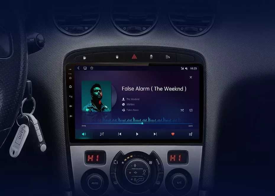 Navigatie Dedicata Android 9 Inch Peugeot 308/408 , Bluetooth, Carplay