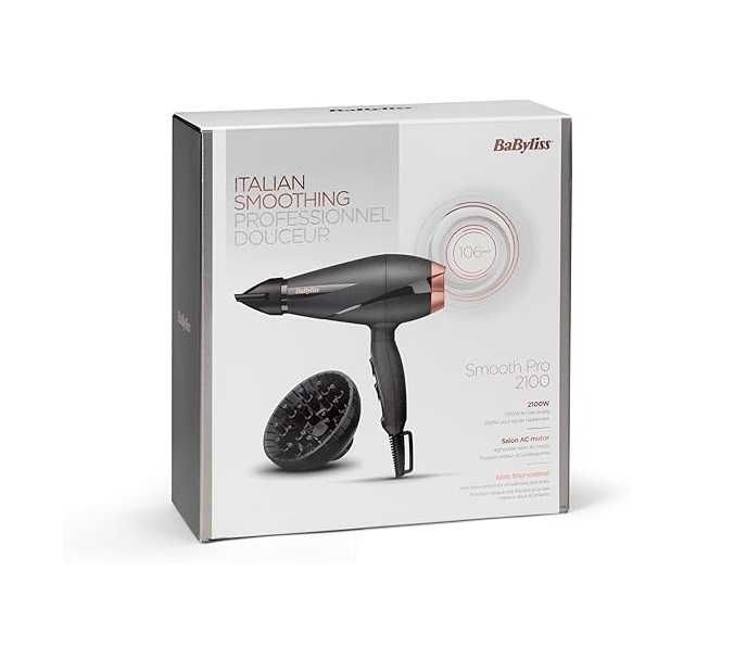 Сешоар BaByliss 6709DE Smooth Pro, 2100W, Дифузер, Концентратор