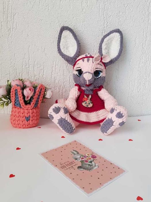 Мягкая игрушка зайка на подарок на Новый год