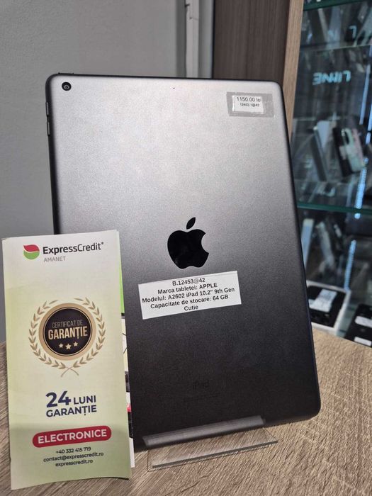 (AG42) Tableta Apple A2602 iPad 10.2" 9th Gen B12453 -Garantie 2 ani !