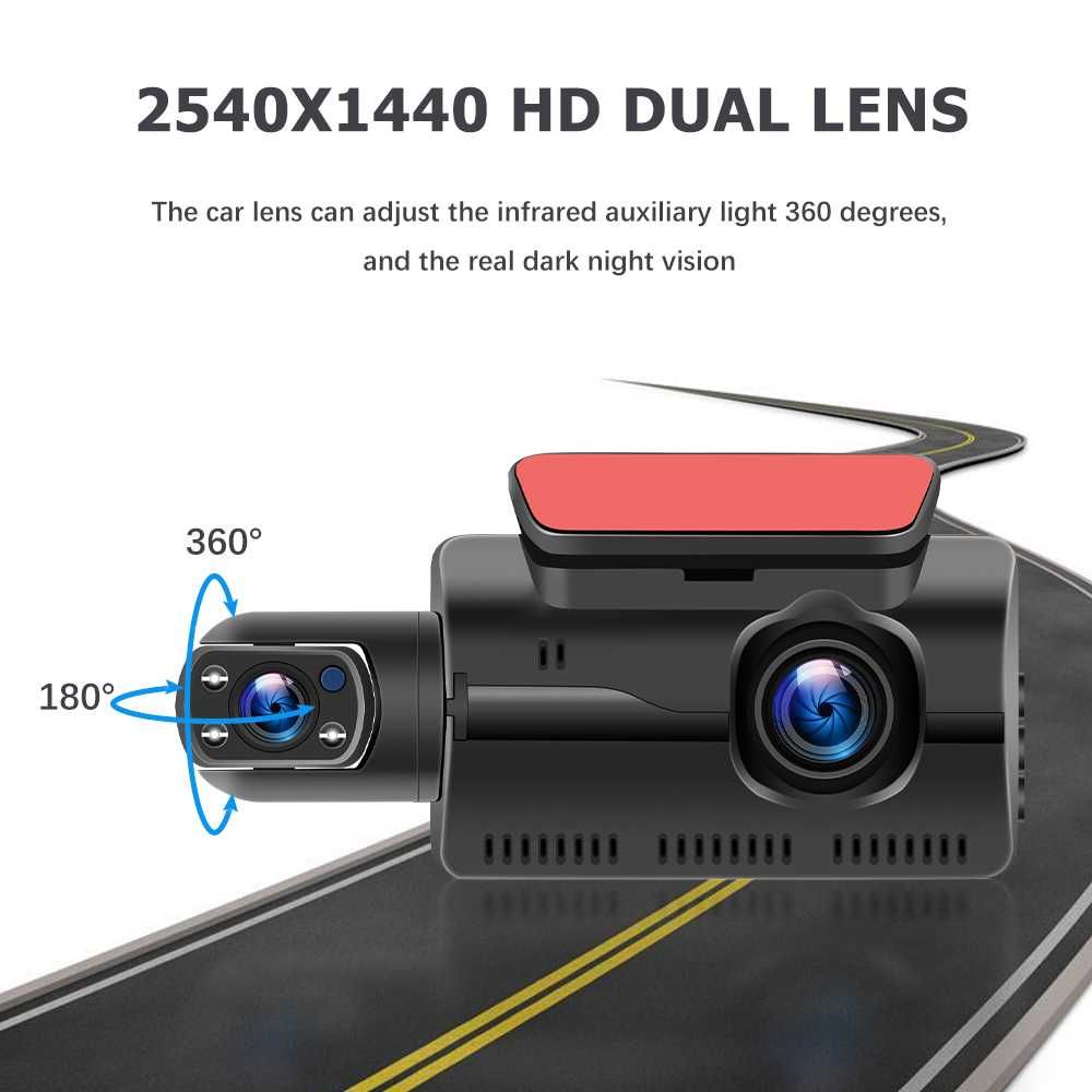 Camera Auto DVR Dual Lens cu ecran de 3 inch reglabil / Parking mode