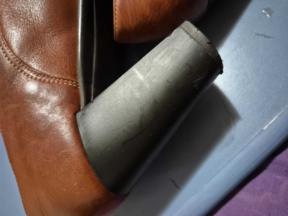 Pantofi dama, piele naturala, marime 41, maro, purtati o data