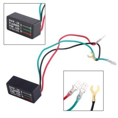Releu de semnalizare LED cu 3 pini, 12V, pentru lampă cu halogen pentr