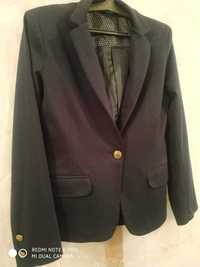 Пиджак женский, новый, темно-синий цвет, на 42-44 размер - 4500 тенге