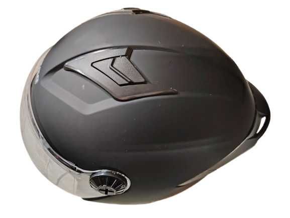 Каска за Мотор/Скутер/АТВ Черна Мат/Лак