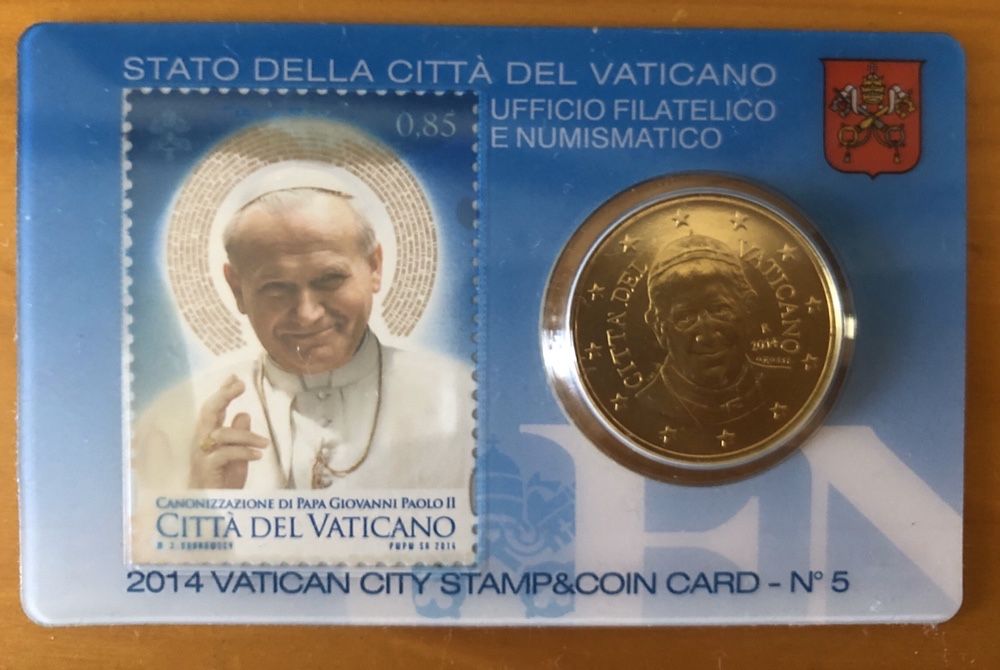 Moneda Vatican 50 eurocenti 2014 (Papa Giovanni Paolo II)