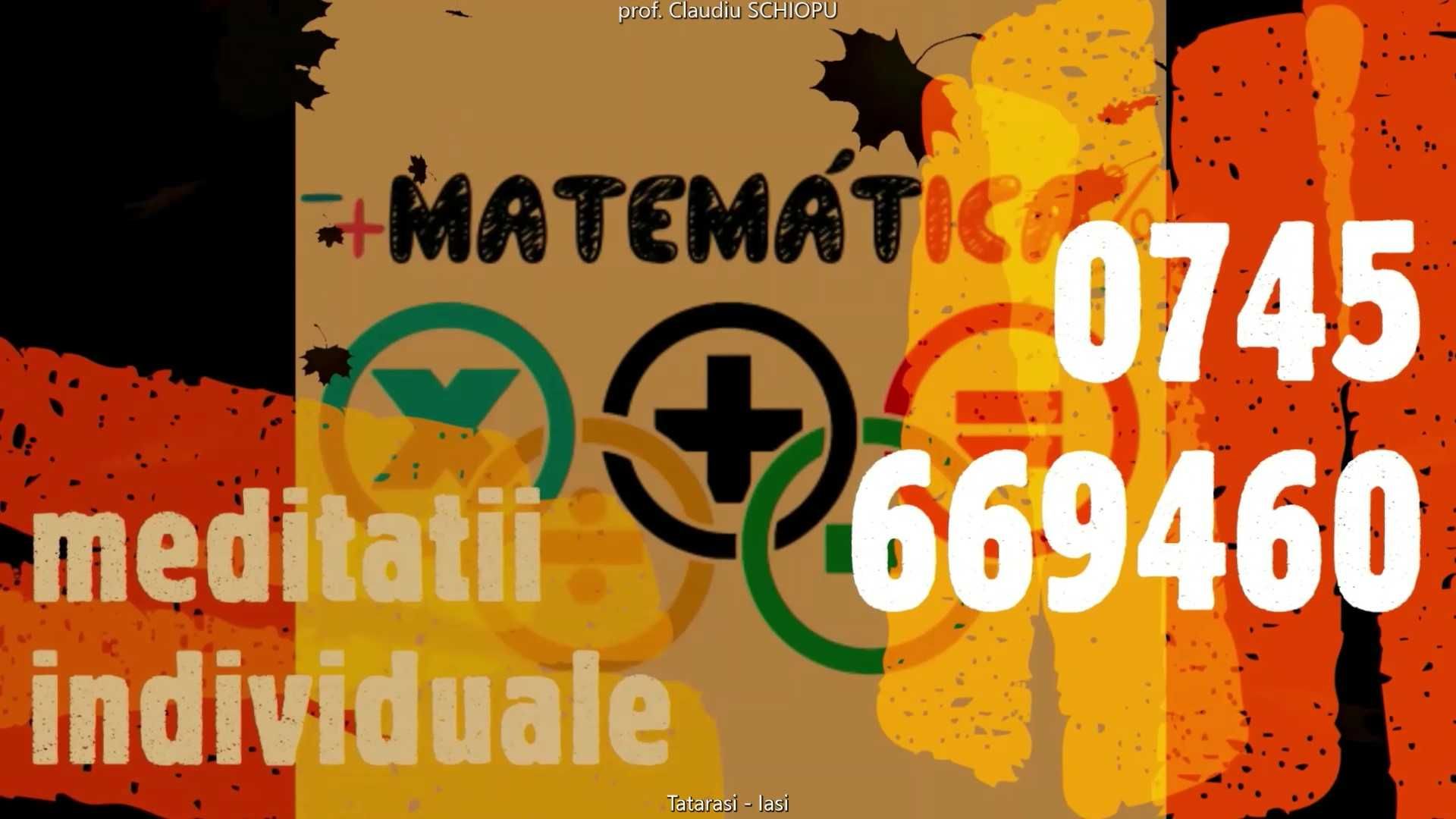 Matematica meditatii Tatarasi Iasi live