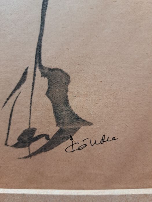 Pictură,tuș:"Flautul",İoana Cândea(n.1949)