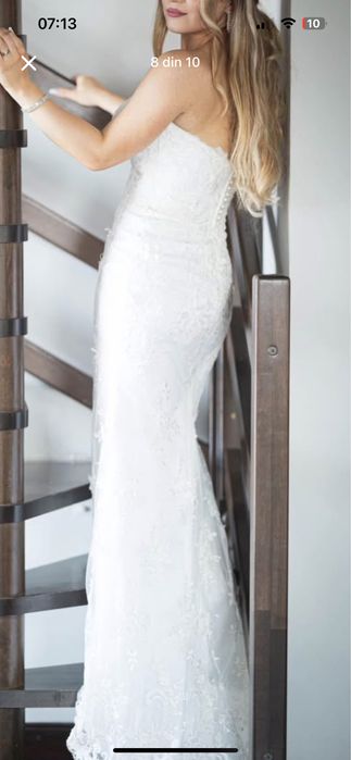 Rochie Mireasa Voal Manusi