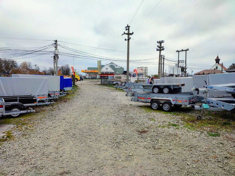 Platforma - Trailer Auto4,5 sau 5 M, 2000-2700 kg aplecata spate