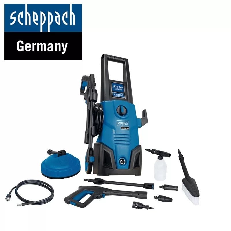 Водоструйка Scheppach 1600W  135 бара Модел 2025г