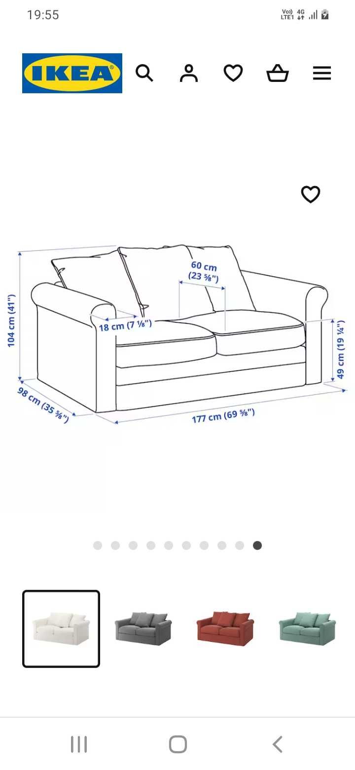 Vând canapea extensibilă Grönlid Ikea pentru 2 persoane