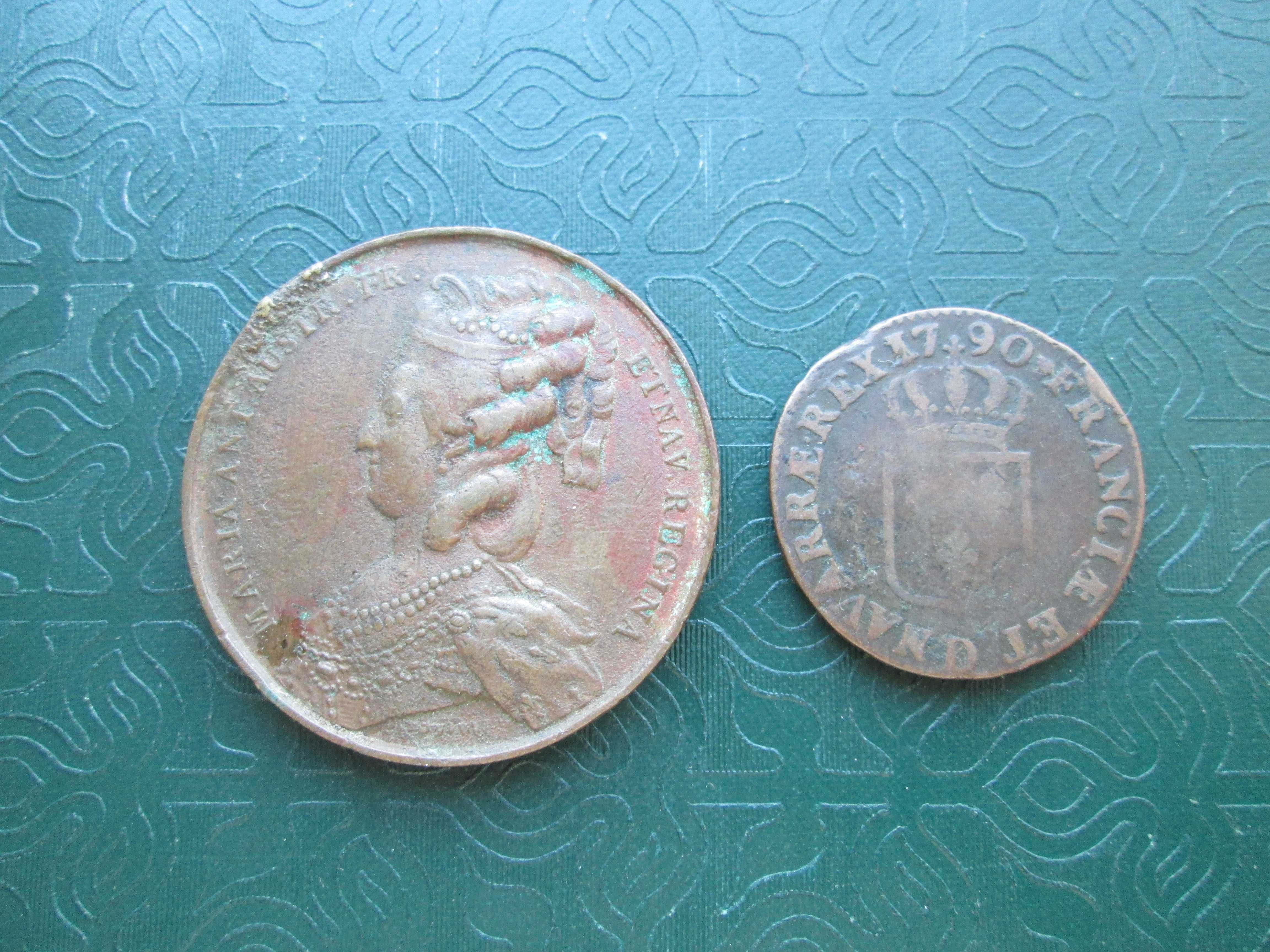Moneda veche, Medalie veche, Franta 1790. Ludovic XVI
