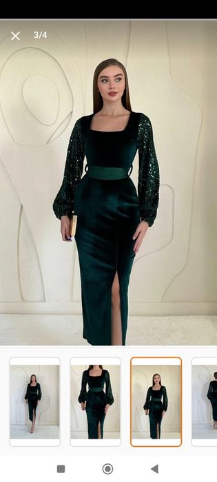 Нова дамска рокля кадифе