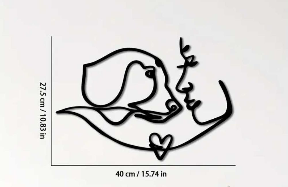 Arta de perete metalica - Caine