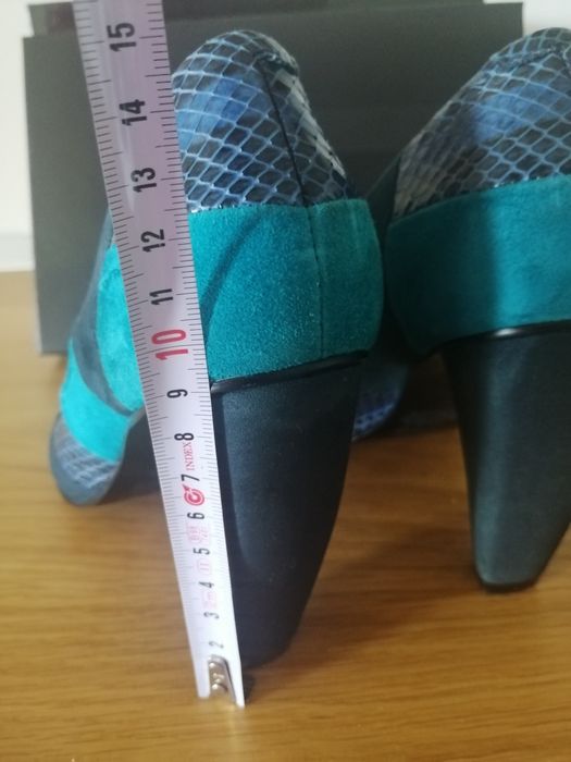 Pantofi decupati cu toc, din piele, Enzo Bertini Benvenuti