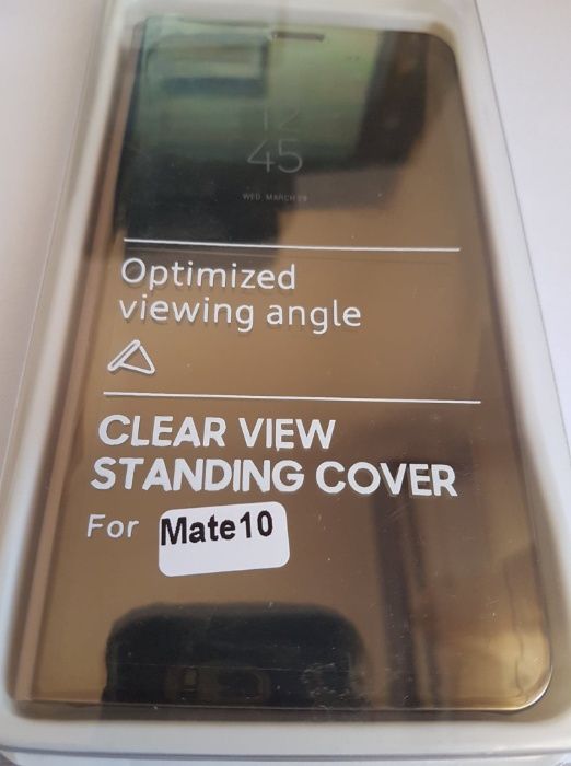 Husa Clear View, Huawei Mate 10, Gold