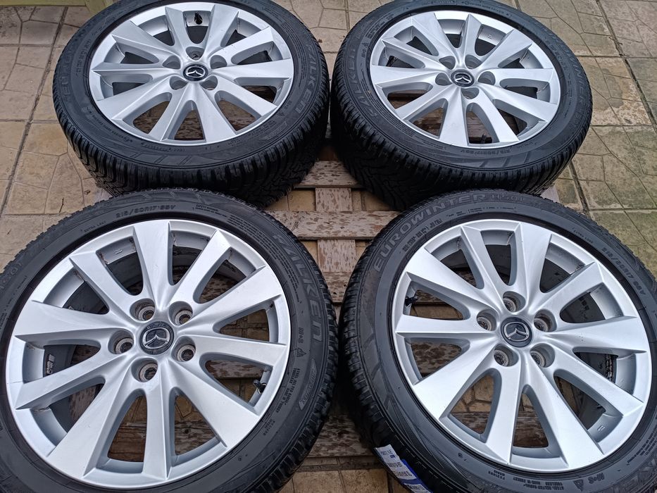 Лети джанти 17ки 5х114.3 Mazda + зимни гуми 215/50/17 Falken