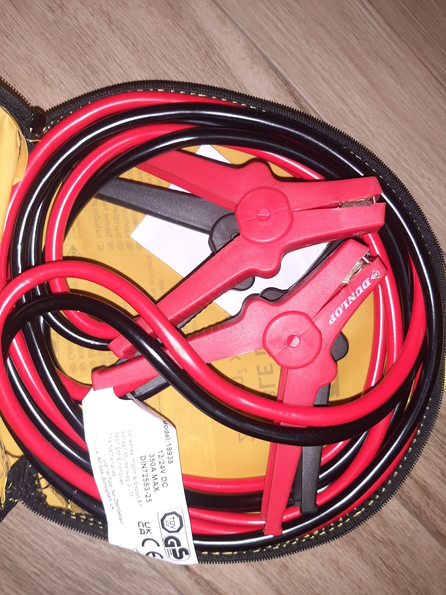 Set cabluri transfer curent pornire auto Dunlop, 350 A, 3.5 metri