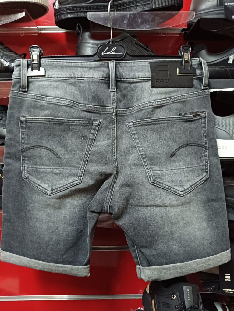 Къси сиви дънки G-star Raw 3301 Slim  32 , 33 , 34 , 36 нови мъжки