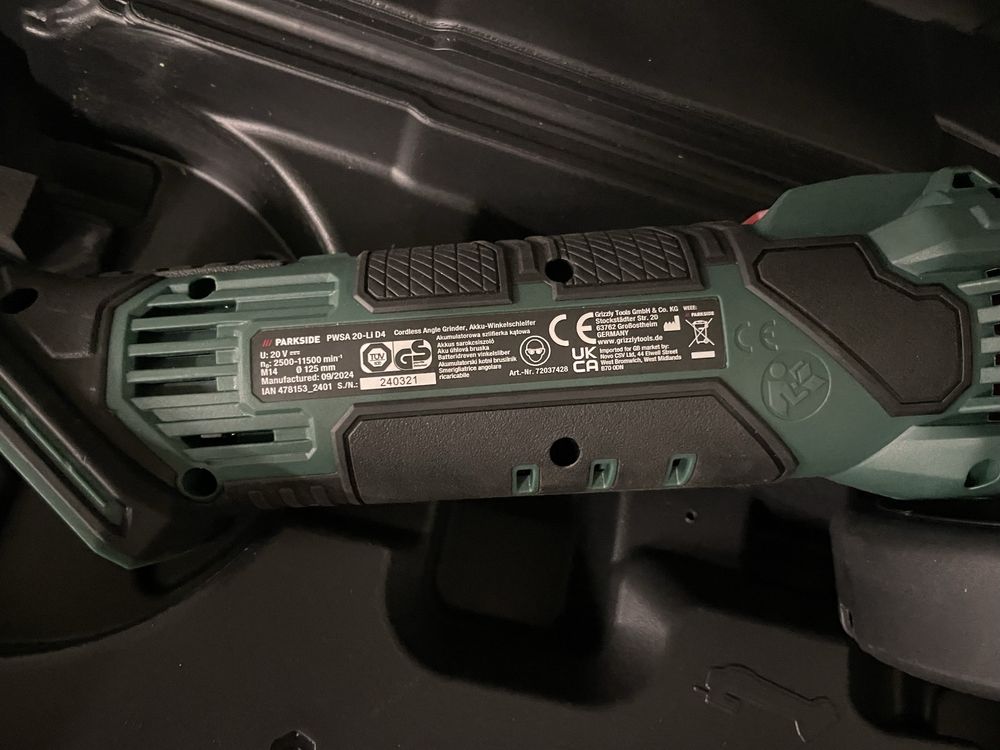 PARKSIDE Акумулаторен Ъглошлайф PWSA 20-Li D4/E4