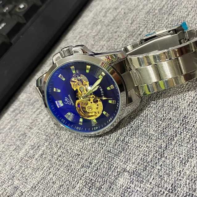 Новые механические мужские часы на браслете - автоподзавод- доставка