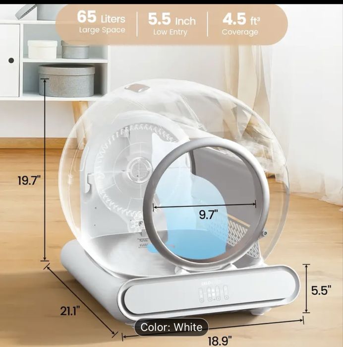 Самопочистваща се електронна тоалетна за котки