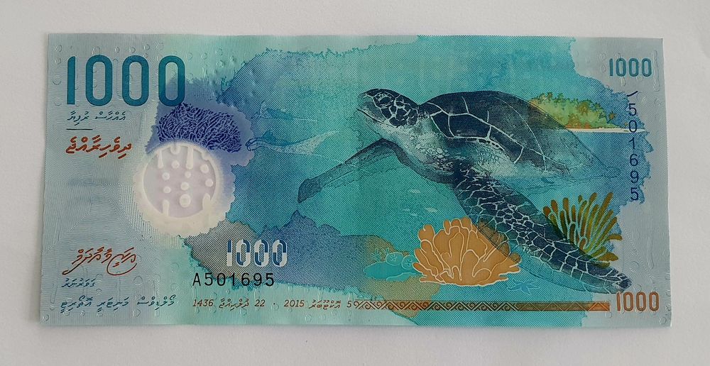 1000 rupii Maldive ;1000 rufiyaa Maldive