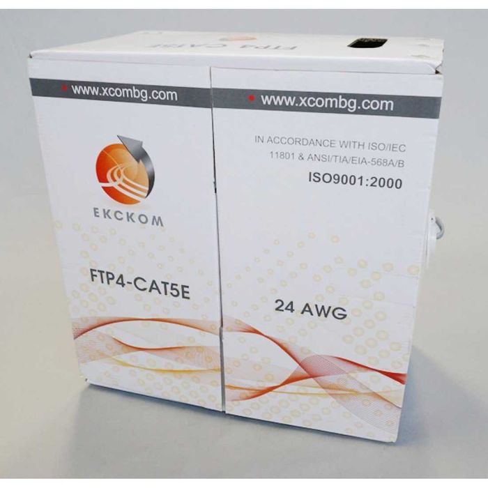 FTP Cat5e 24AWG CU - меден, сив