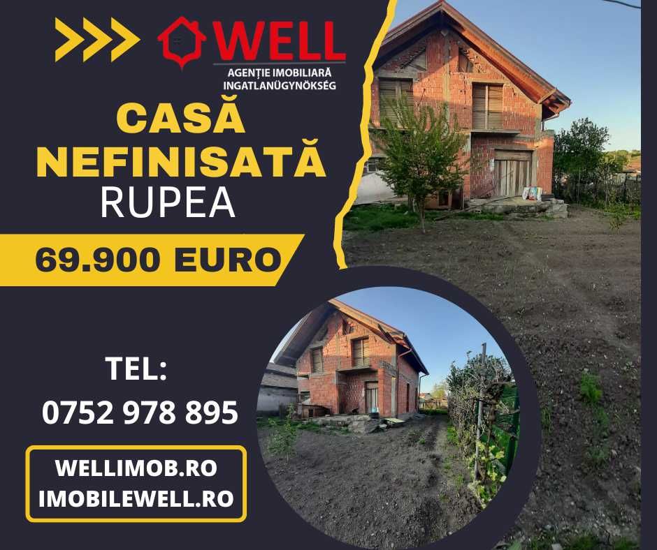 De vânzare casă nefinisată în Rupea