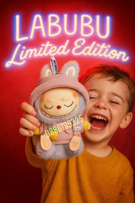 Розово Лабубу Labubu The Monsters Лимитирана серия с дрехи и аксесоари