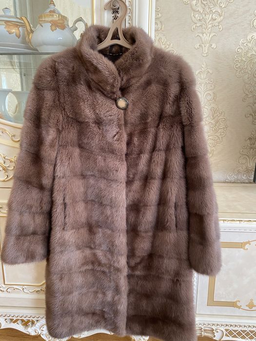 Шуба норковая карамель