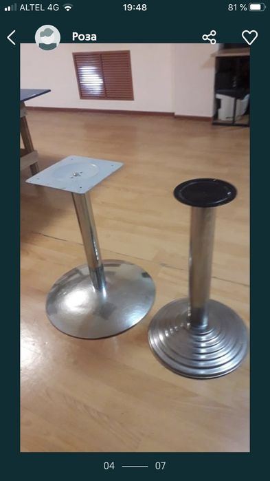 Опора для стола из нержавейки