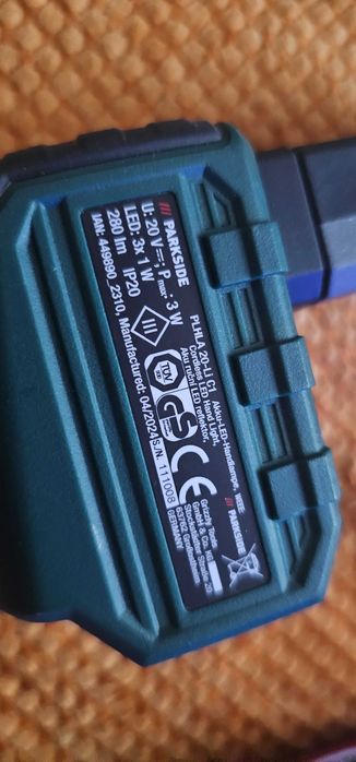 lanterna Parkside cu led fara acumulator si fara incarcator 20v, 12v