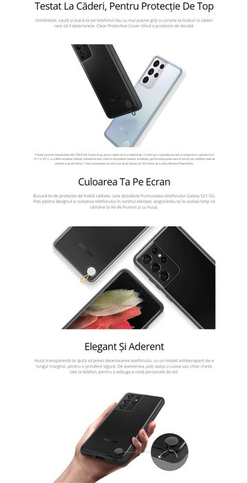 Husa originala Samsung Clear Protective Cover Galaxy S21 Ultra 5G G998