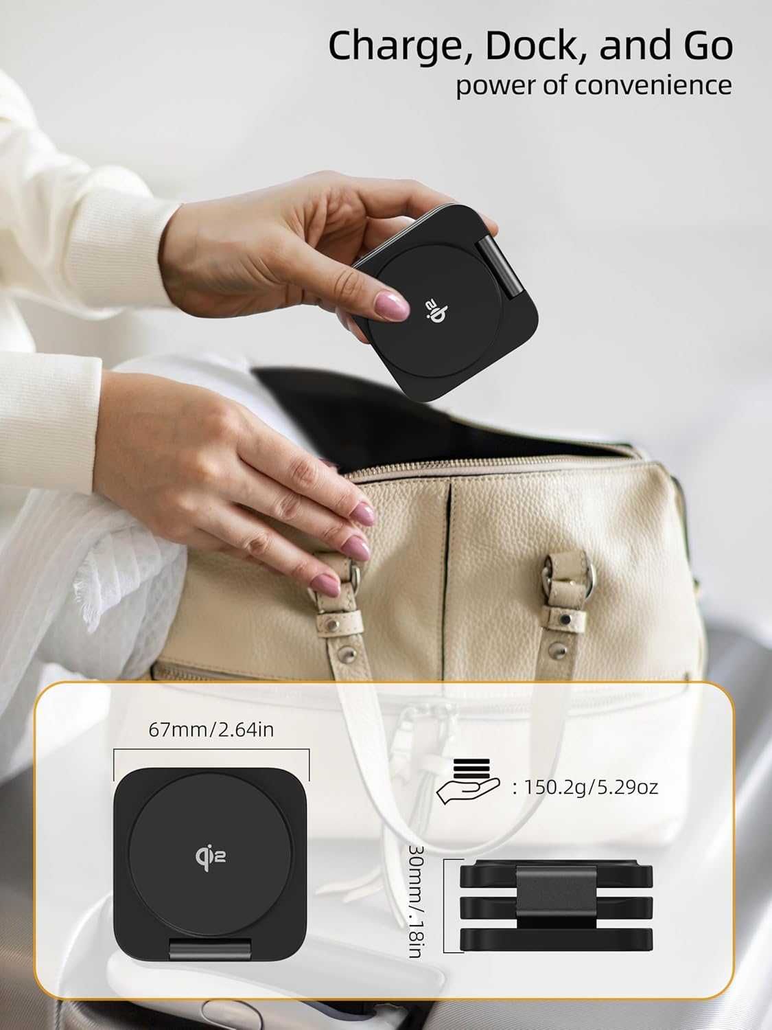 LULULOOK 3 в 1 безжична зарядна станция Qi2, зарядно Magsafe за Apple