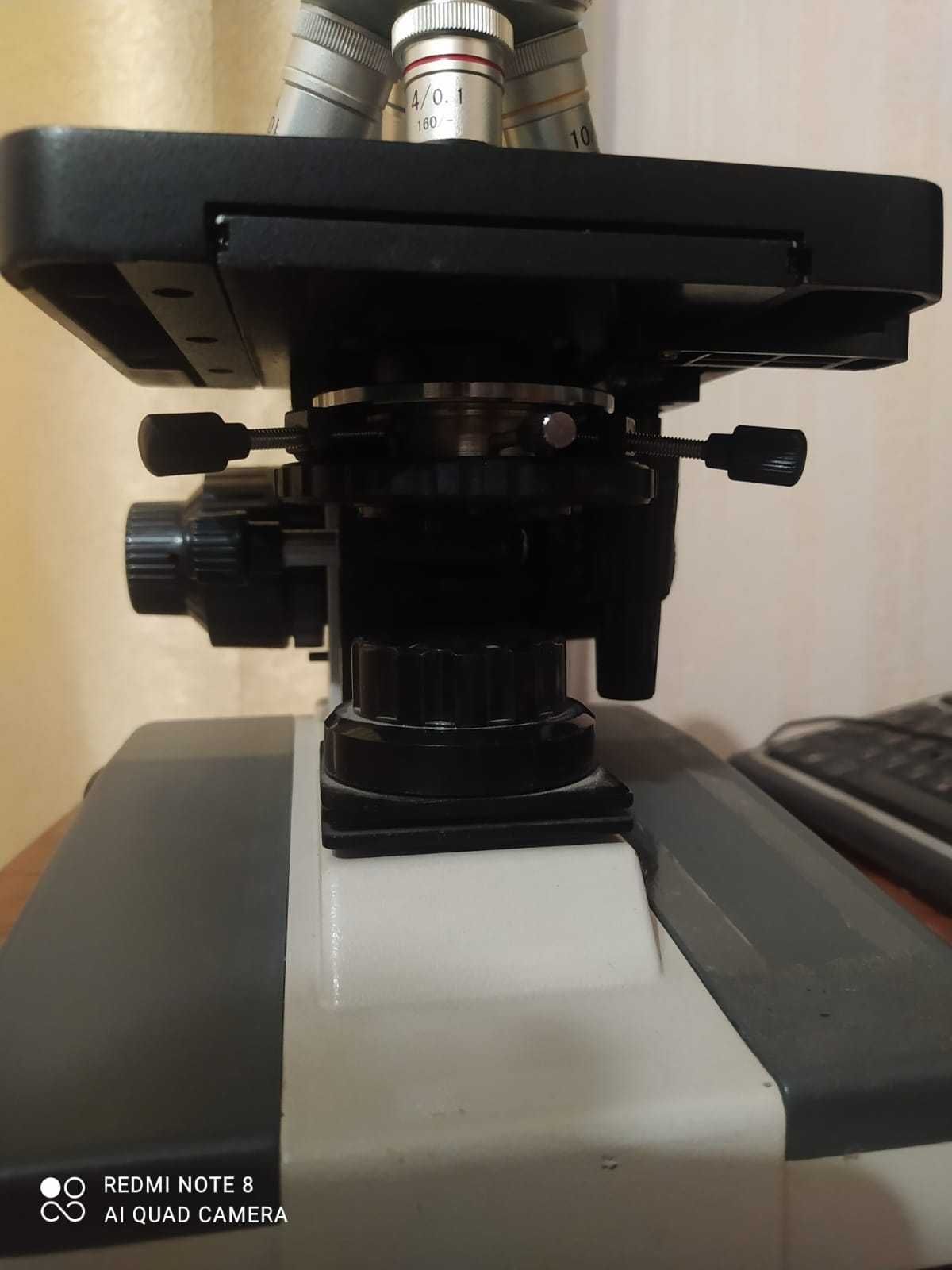 Микроскоп световой биологический, лабор.  40x - 1600x. Тринокулярный.