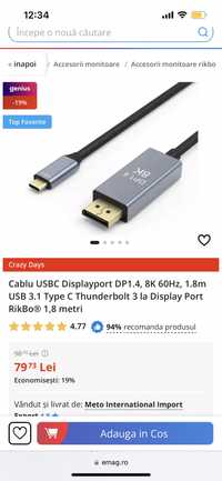 Cablu NOU USBC Displayport