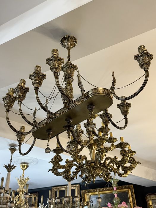 Candelabru bronz masiv- nisipiu-10 brate