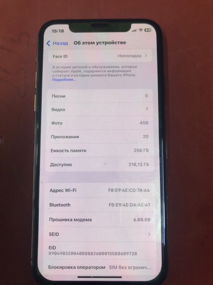 Iphone XS 256 GB 100%