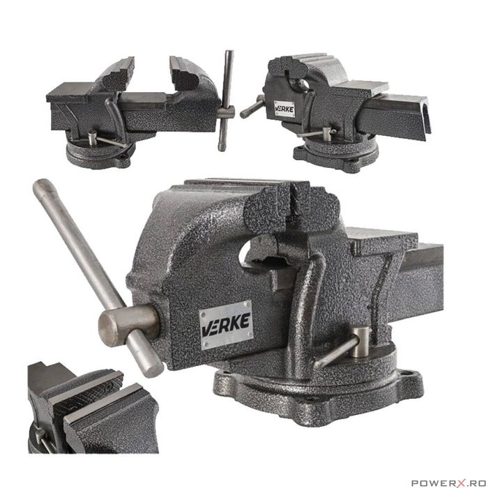 Menghina rotativa turnata, rotație 360°, de banc, cu nicovala, 150