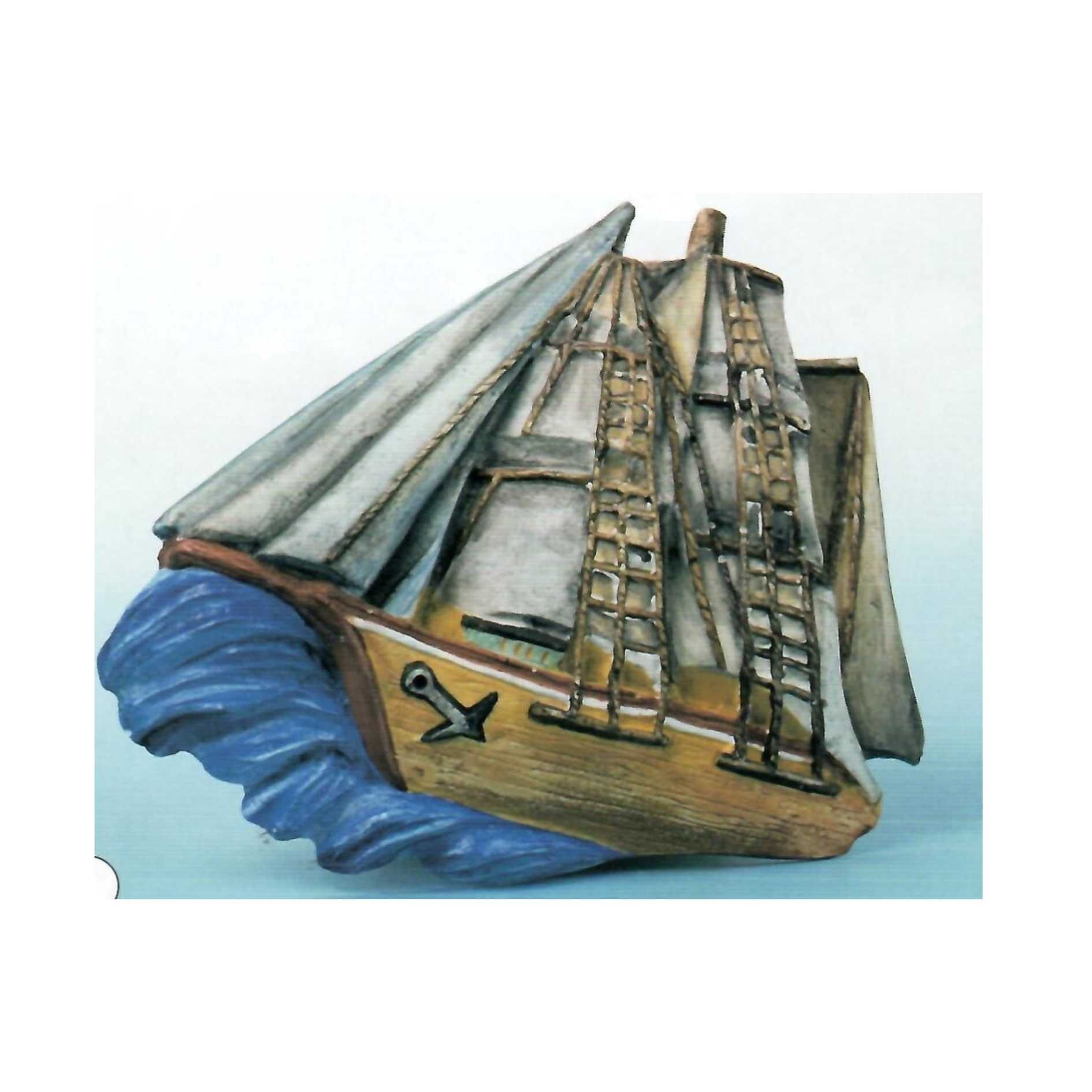 Figurina din ipsos Corabie Mare, pentru pictat, alba