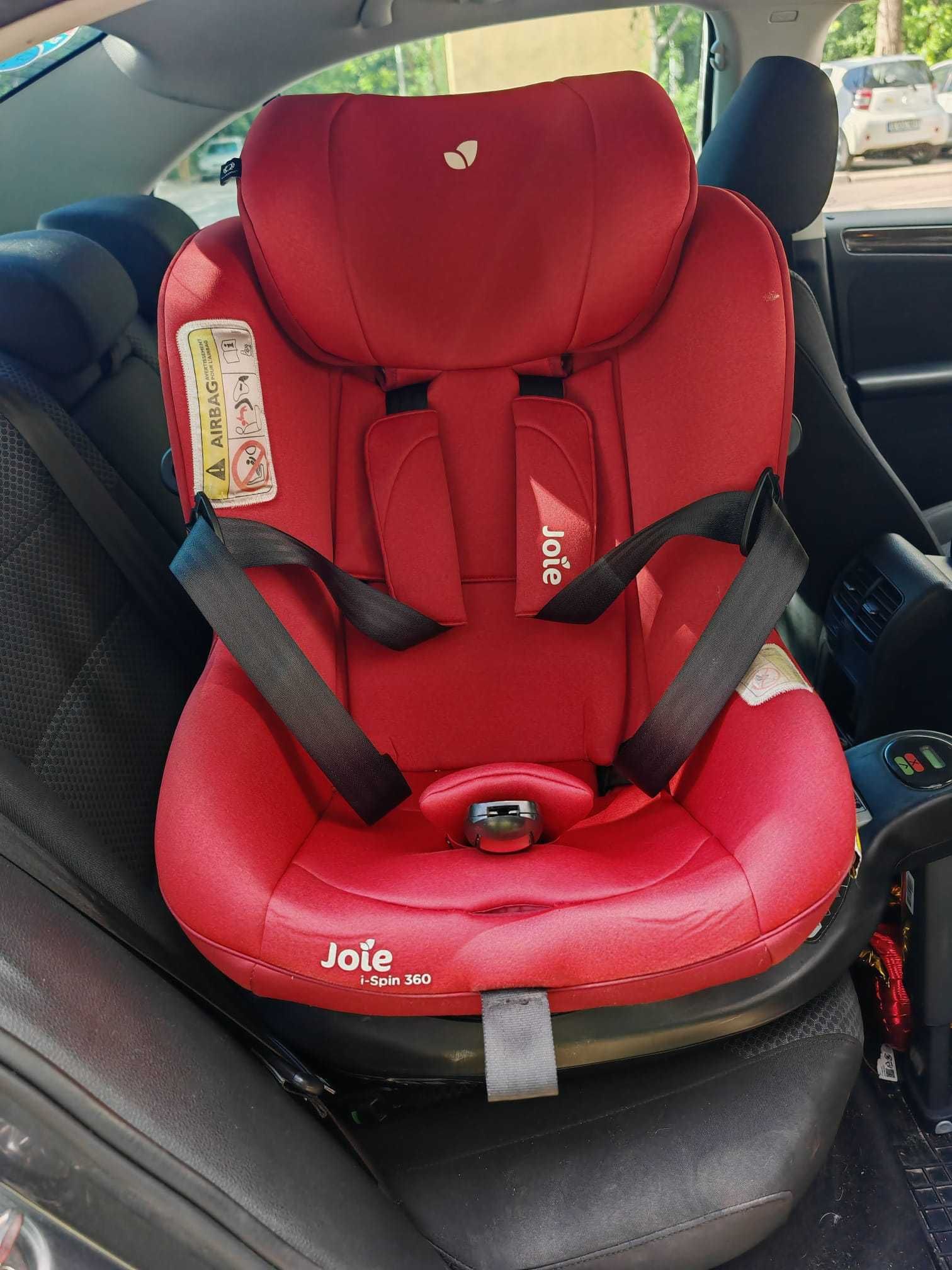 Scaun auto copii, rotativ I-Spin 360° E, Rosu, Joie certificat ADAC