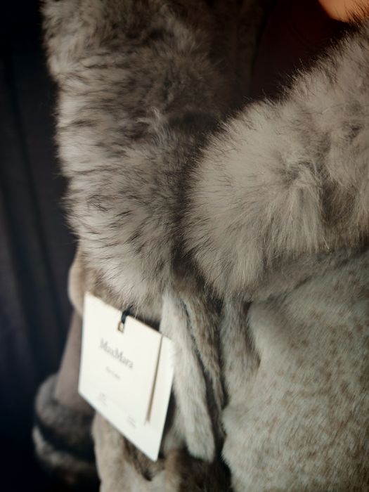 Луксозно палто от естествен косъм лисица – Max Mara