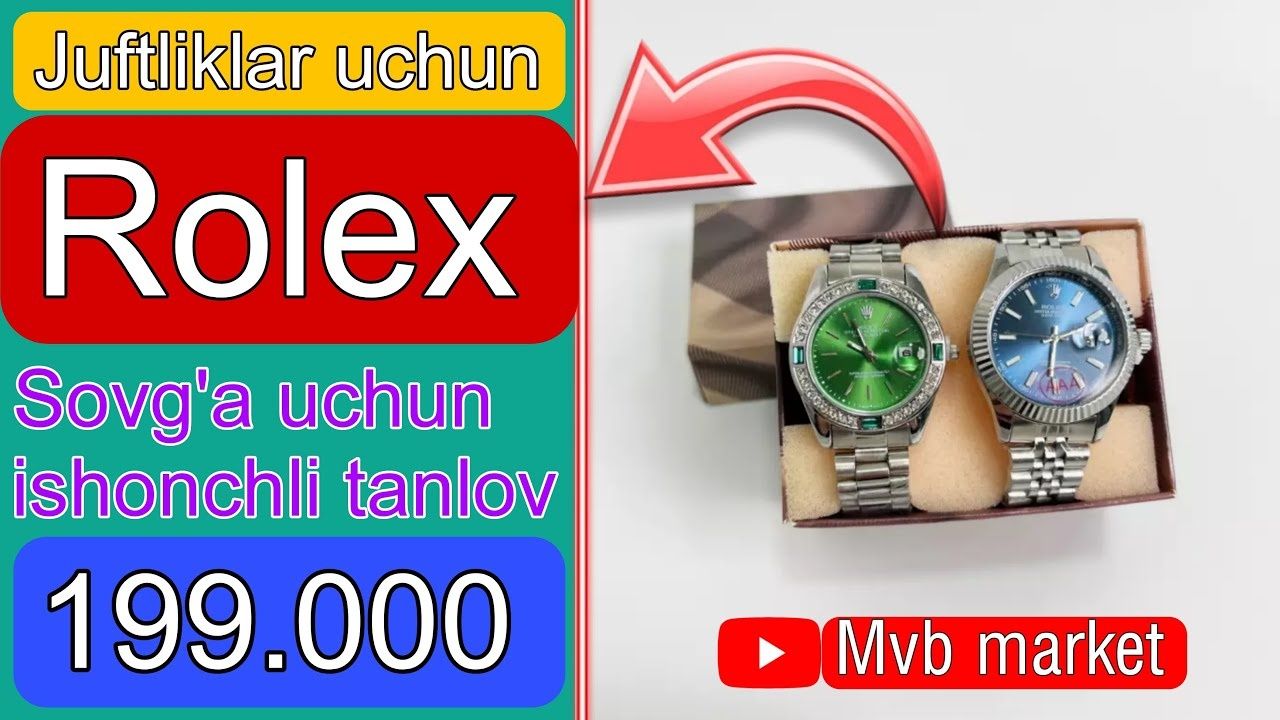 Rolex juft soatlar - Dostavka bor | Orginal - juftliklar uchun soatlar