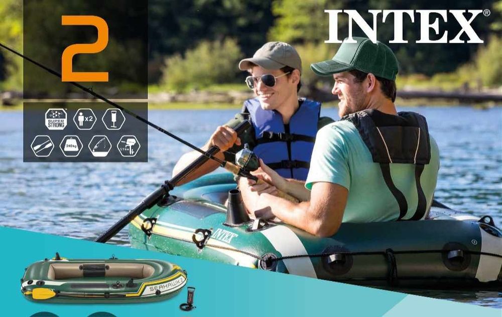 Barca Intex Seahawk 2, pompa si vasle incluse