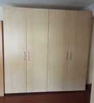 Set 3 dulapuri lemn bej deschis inaltime 197 cm, latime totala 285 cm