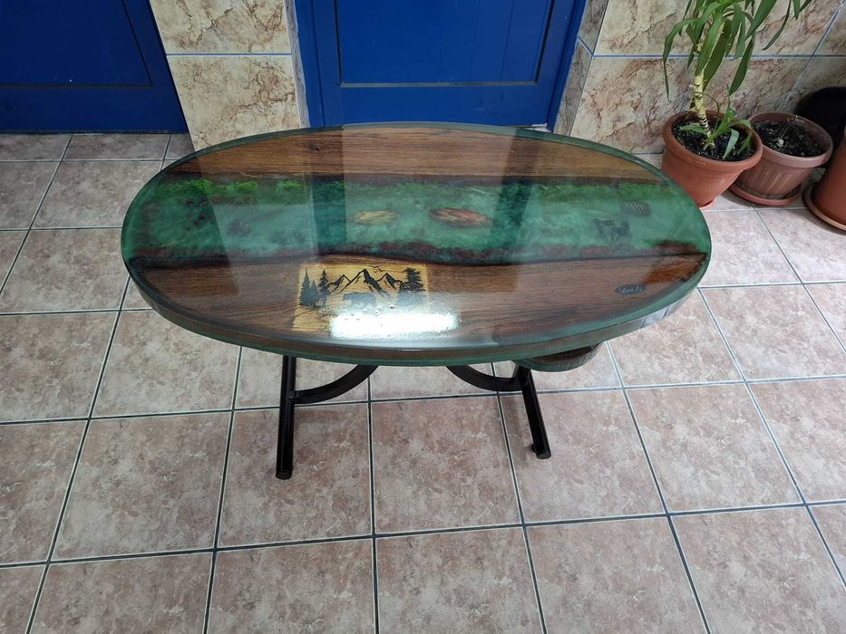 Măsuță de cafea cu etajeră